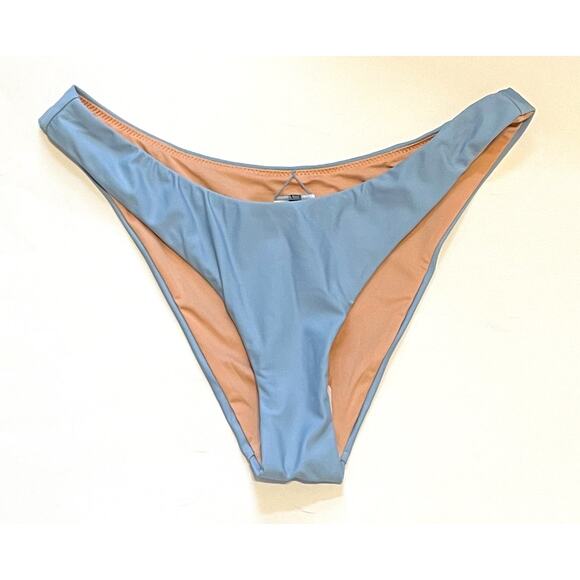 J. Crew High Leg Swim Bikini Bottom Light Blue Size Small NEW - Picture 3 of 8
